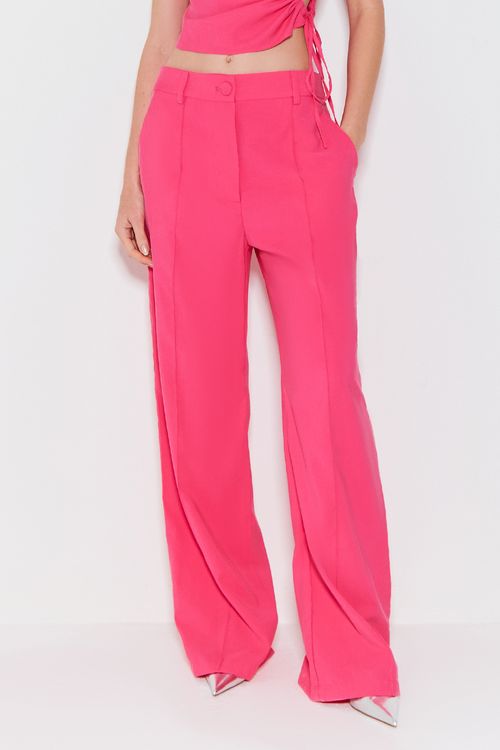 Hot Pink Lace Wide Leg Pants